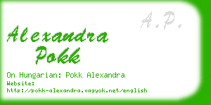 alexandra pokk business card